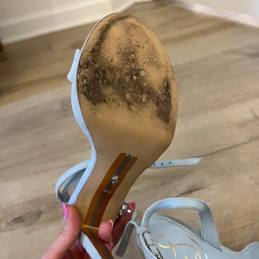 SAM EDELMAN Jade Ankle Strap Sandal in Blue Size 6.5 - Picture 4 of 6